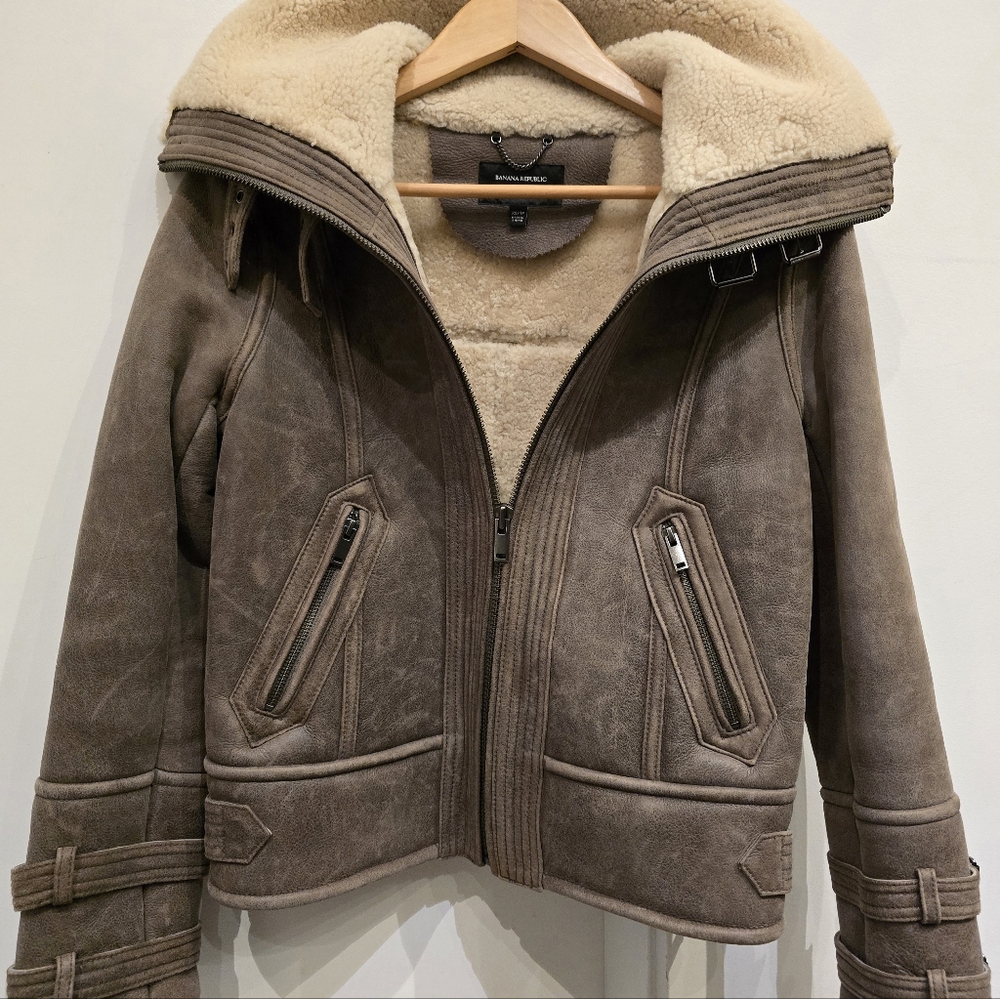 Banana Republic Aviator Shearling Jacket